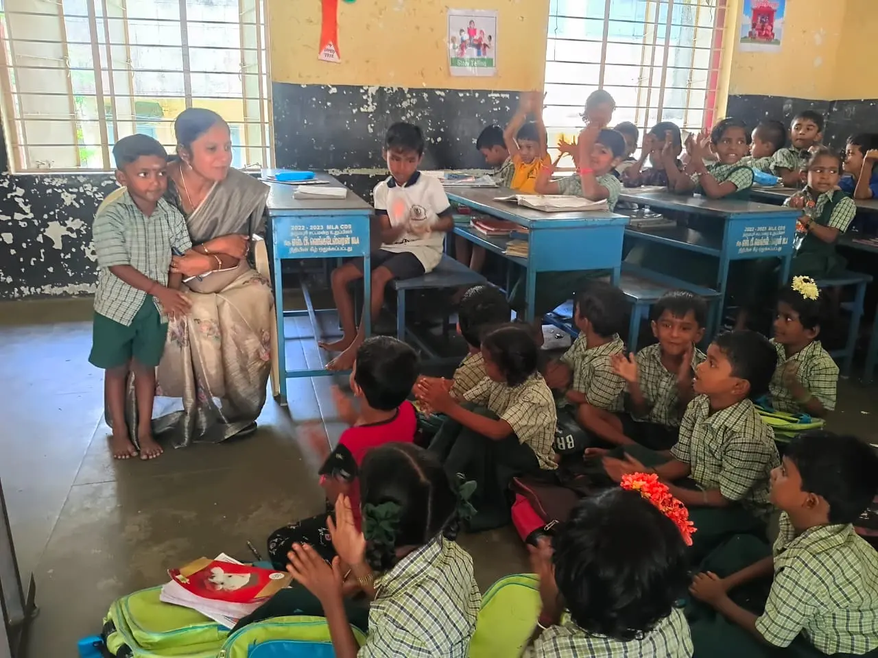 Dr K. Revathi, Lecturer, School Visited at PUPS Avvai Nagar, Nallampalli Block