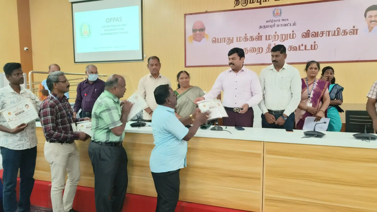 Mr. N. Sivakumar, Lecturer, received a certificate from the Honorable District Collector for having passed the First Level Thirukkural Examination conducted by the Department of Tamil Development