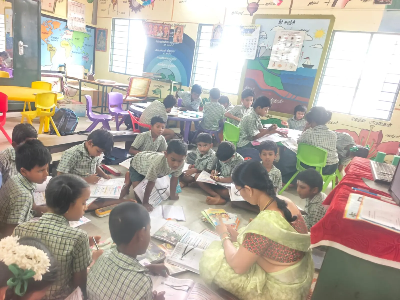 Mr P.Madhu, lecturer, School Visited at PUPS Devarasampatti, Nallampalli Block